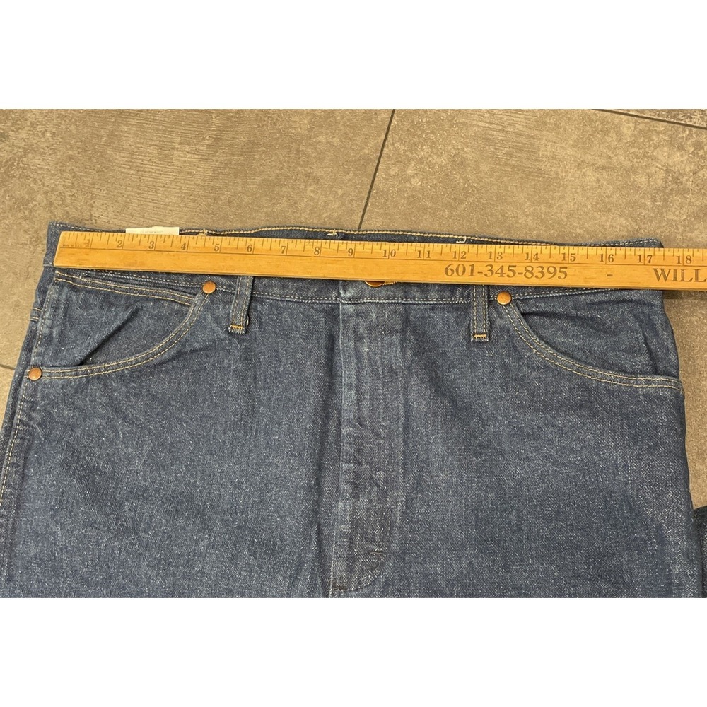 Wrangler Men's Cowboy Cut Slim Fit Indigo Jeans 936PWD 36X34 - Picture 9 of 9